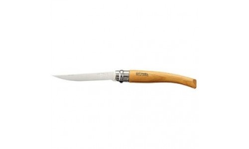 Нож Opinel серии Slim №12, филейный, клинок 12см., нержавеющая сталь, матовая полировка, рукоять - б