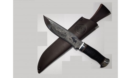 Нож "НС-24" Al (рукоять наборная кожа, алюминий) ООО "Стиль-М", г.Златоуст