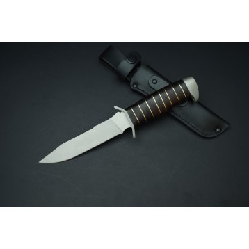Гражданское холодное клинковое оружие нож "Смерш-5" (4 мм) рукоять кожа (ЗАО "Мелита-К")