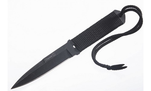 Нож "СТРЕЛА" клинок - серый "Stonewash", рукоять капроновый шнур  (ИП Кизляр)