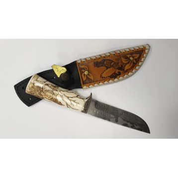 Нож "Носорог", дамаск под камень (ИП Данилов Е.П.)