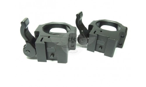 Кольца  Leapers UTG 30 мм быстосъемные на 11 мм с зажимом, средние RQ2D3154