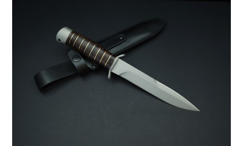 Гражданское холодное клинковое оружие нож охотничий "Витязь" (150мм) рукоять кожа  (ЗАО "Мелита-К")