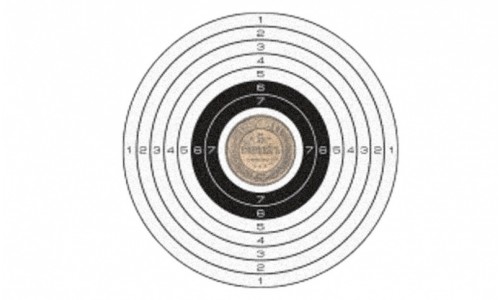 Мишень для пневматики Remington, черно-белая 140х140 мм, картон (50шт)