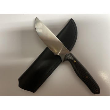Нож Фултанг 05 (накладная текстолит, насечка на рукояти, 95х18) ("РОС оружие")