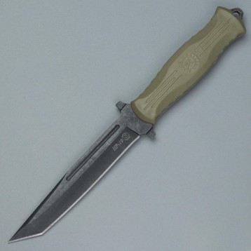 Нож "НР-19" Стоунвош черный, Эластрон, АБС пластик, AUS-8(ПП Кизляр) 014307