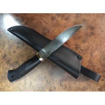 Нож МТ-104 (ХВ5) чёрный граб; мельхиор (ООО "Металлист") 