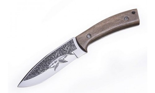 Нож  "Акула-2" сталь AUS-8, рукоять дерево (ООО ПП "Кизляр")