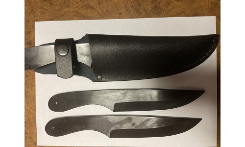 Компект 3 метательных ножа МТ-33 (65Г) в кож.ножнах 