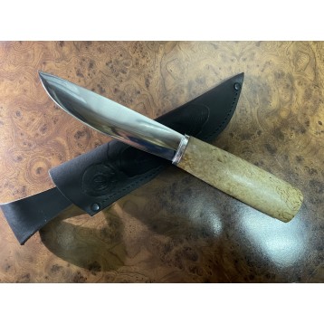 Нож Якутский средний (кованая 95х18, рукоять - кар.береза) ("ТД СВ-Клинок")