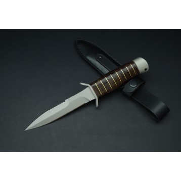 Гражданское холодное клинковое оружие нож "Гюрза" рукоять кожа (ЗАО "Мелита-К")