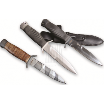 Гражданское холодное клинковое оружие нож "Гюрза" рукоять резина, покрытие хром (ЗАО "Мелита-К")