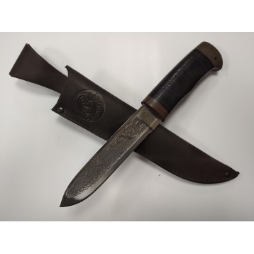 Нож НС-54 сталь ЭИ-107, рукоять кожа ("Стиль-М", г.Златоуст)