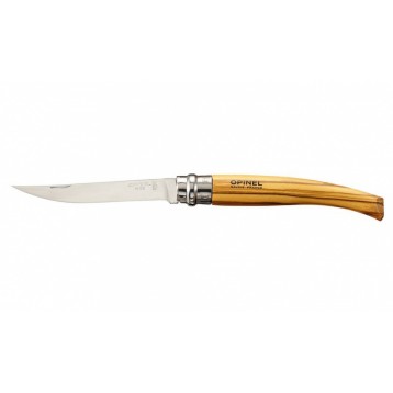 Нож Opinel серии Slim №10, филейный, клинок 10см., нержавеющая сталь, зеркальная полировка, рукоять 