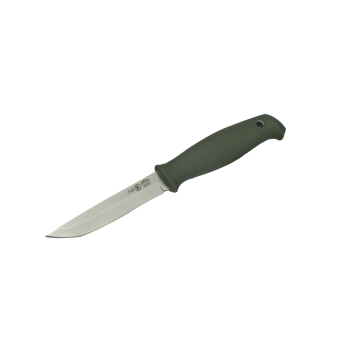 Нож "РФ" Стоунвош серый, Эластрон (Хаки), АБС пластик (Хаки), AUS-8 (ПП Кизляр) 15306