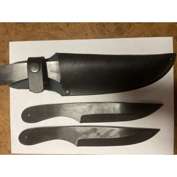 Компект 3 метательных ножа МТ-38 (65Г) в кож.ножнах 