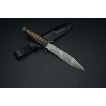 Нож охотничий ШАЙТАН-2 рукоять кожа, покрытие камуфляж (ЗАО "Мелита-К")