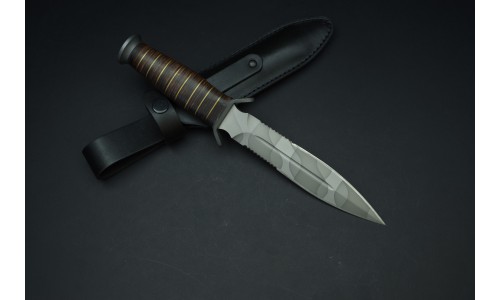 Нож охотничий ШАЙТАН-2 рукоять кожа, покрытие камуфляж (ЗАО "Мелита-К")