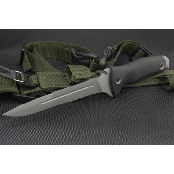 Гражданское холодное клинковое оружие нож охотничий "Высотник" рукоять резина (ЗАО "Мелита-К")