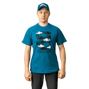Футболка GRAYLING Fishes (Фишс) (хлопок, синий) размер L