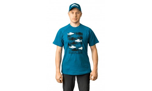 Футболка GRAYLING Fishes (Фишс) (хлопок, синий) размер L