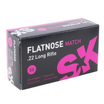 Патрон калибр 5,6 (22LR) SK Flatnose Match 2,59г (50 шт)
