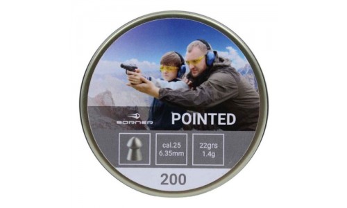 Пули Borner Pointed кал.6,35 (200шт) 1,4 гр 