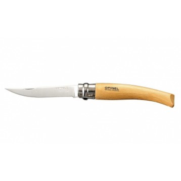 Нож Opinel серии Slim №08, филейный, клинок 8см., нержавеющая сталь, матовая полировка, рукоять - бу