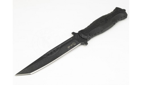 Нож "НР-19" Стоунвош черный, Эластрон, АБС пластик, AUS-8(ПП Кизляр) 014305
