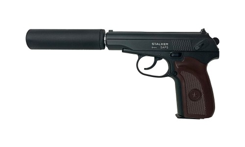 Пистолет пневматический Stalker SAPS Spring (ПМ)+имитатор ПБС, к.6мм