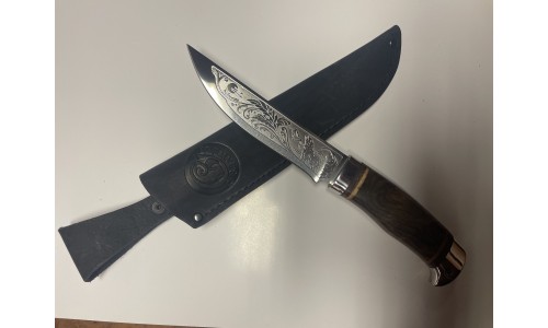Нож "НС-72" (рукоять орех, алюминий) ООО "Стиль-М", г.Златоуст