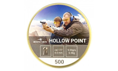 Пули пневматические Borner "Hollow Point" кал. 4,5мм 0,58гр (250 шт) 