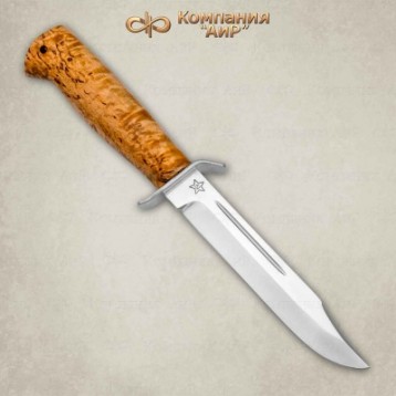 Нож охотничий "Разведбат" карельская береза, (100х13) Компания "АиР"
