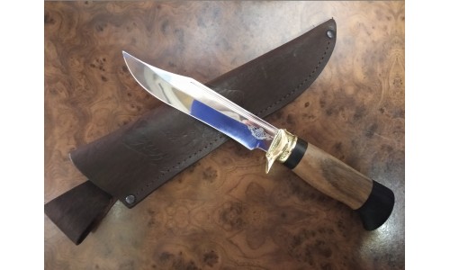 Нож "Сибиряк" (95х18); рукоять орех, литье ООО "Медтех"