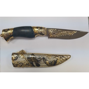Нож сувенирный НР-6 "Соколиная охота",ц/м; сталь ЭИ-107 ИП Чертов Д.Н. (г.Златоуст)