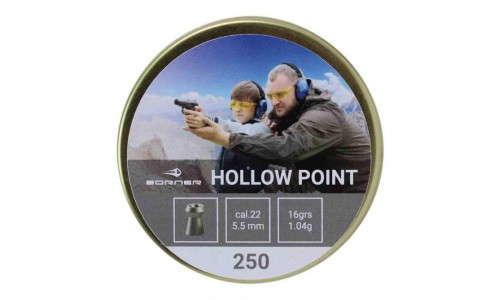 Пули Borner "Hollow Point" кал. 5,5мм 1,04гр (250 шт) 