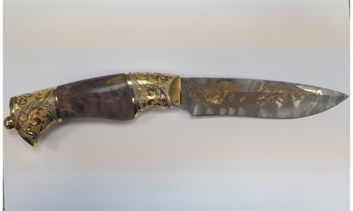 Нож сувенирный НР-4; сталь дамаск; ИП Чертов Д.Н. (г.Златоуст) 