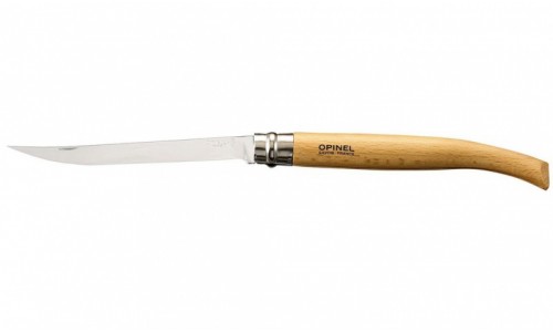 Нож Opinel серии Slim №15, филейный, клинок 15см., нержавеющая сталь, матовая полировка, рукоять - б
