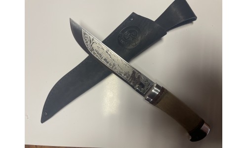 Нож "НС-51"(рукоять - орех, алюминий) ООО "Стиль-М", г.Златоуст