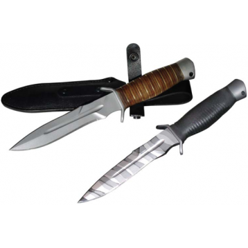 Гражданское холодное клинковое оружие нож охотничий "Кайман" рукоять кожа, камуфляж (ЗАО "Мелита-К")
